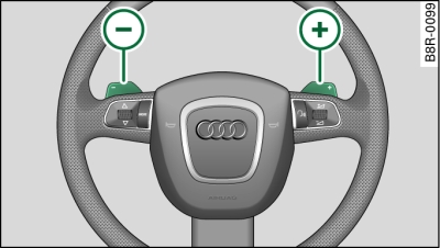 Steering wheel: Paddle levers